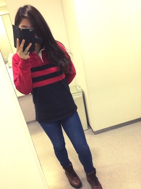 「ラガーシャツ」｜maryciousさん（レディース・163cm）の春コーディネート