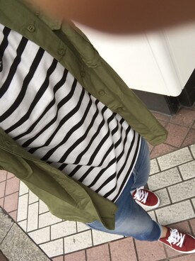 「FOREVER 21（フォーエバー トゥエンティーワン）のアイテム（スニーカー）」を使った、あんおさん（レディース・154cm）の秋コーディネート