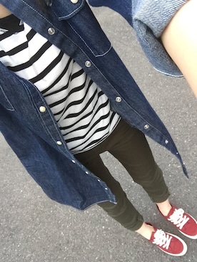 「FOREVER 21（フォーエバー トゥエンティーワン）のアイテム（スニーカー）」を使った、あんおさん（レディース・154cm）の秋コーディネート