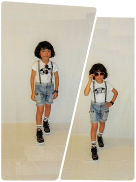 「INKKAS（インカス）のアイテム」を使った、RenRenさん（キッズ・124cm）の春コーディネート