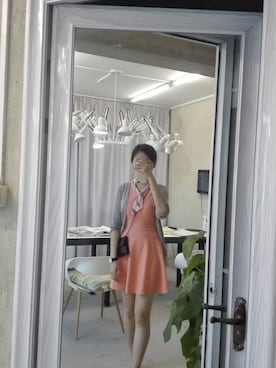 「MANGO（マンゴ）のアイテム（ノーカラージャケット）」を使った、艾leeさん（レディース・173cm）の春コーディネート