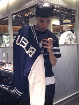 「UNIF（ユニフ）のアイテム（Tシャツ/カットソー）」を使った、Eugenec さん（メンズ・183cm）の夏コーディネート