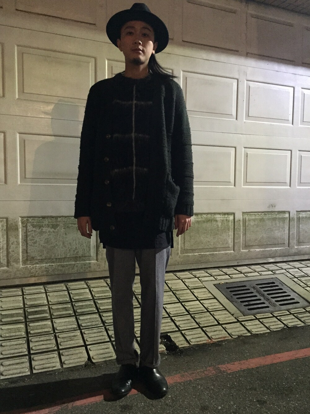 「checkerboard」｜「DAMIR DOMAのアイテム（ドレスシューズ、ブラック系）」を使った、ShuHuai Changさん（メンズ・183cm）の冬コーディネートの1枚目の写真