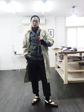 「hiromichi BY HIROMICHI NAKANO（ヒロミチ バイ ヒロミチナカノ）のアイテム（ジャケット/アウター）」を使った、ShuHuai Changさん（メンズ・183cm）の冬コーディネート