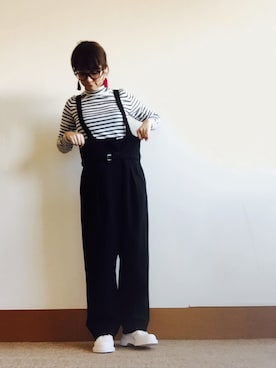 「JET（ジェット）のアイテム（トップス）」を使った、平山あやさん（レディース・160cm）の秋コーディネート