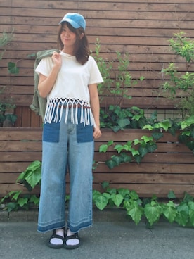「DOUBLE NAME（ダブルネーム）のアイテム（ブルゾン）」を使った、NAITOさん（レディース・166cm）の春コーディネート