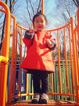 「MAKIE（マキエ）のアイテム」を使った、mimiさん（キッズ・90cm）の冬コーディネート