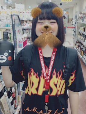 「アイテム（キーケース/キーアクセサリー、レッド系）」を使った、✔︎Ayaneさん（レディース・153cm）の夏コーディネート