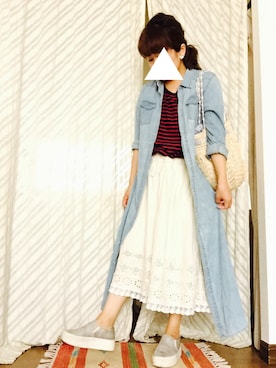 「PORTLAND（ポートランド）のアイテム」を使った、Nozomiさん（レディース・150cm）の夏コーディネート