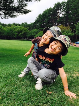 「e.a.B（エーアーベー）のアイテム（トップス）」を使った、Nozomiさん（キッズ・90cm）の夏コーディネート