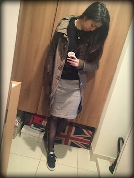 「Yves Saint Laurent（イヴサンローラン）のアイテム（アクセサリー）」を使った、Chiemi.さん（レディース・163cm）の冬コーディネート