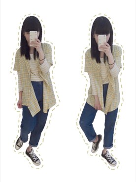 「无印良品」｜小麵.さん（レディース・160cm）の春コーディネート