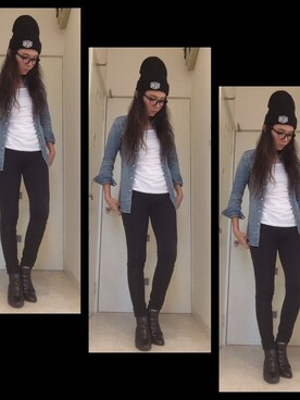 「BEAMS（ビームス）のアイテム（シャツ/ブラウス）」を使った、KA☺︎RUさん（レディース・161cm）の冬コーディネート