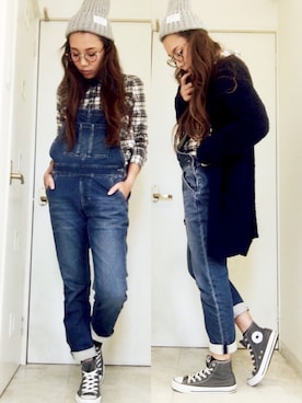 「Ron Herman（ロン ハーマン）のアイテム（その他アウター）」を使った、KA☺︎RUさん（レディース・161cm）の冬コーディネート
