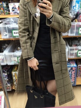 「アイテム（ポンチョ）」を使った、りももさん（レディース・155cm・20代）の冬コーディネート