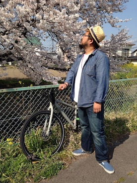 「桜」｜MATSUさん（メンズ・183cm）の春コーディネート