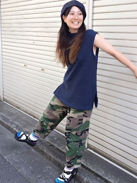 「Chaco（チャコ）のアイテム」を使った、yamamoさん（レディース・167cm）の夏コーディネート