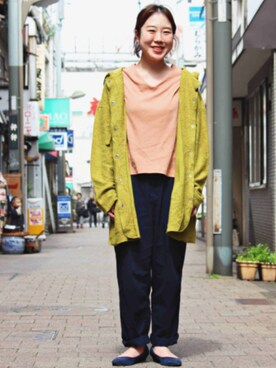 「BENETTON (UNITED COLORS OF BENETTON)（ベネトンユナイテッドカラーズオブベネトン）のアイテム（その他パンツ）」を使った、shirさん（レディース・159cm）の秋コーディネート