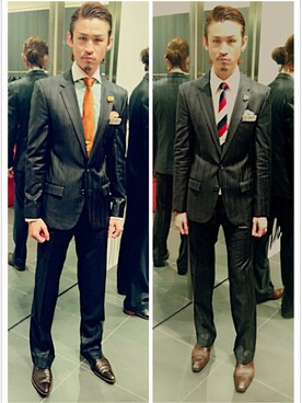 「COMME CA COLLECTION（コムサ・コレクション）のアイテム（セットアップ）」を使った、Marco   Lauさん（メンズ・182cm）の夏コーディネート