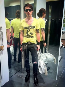 「DSQUARED2（ディースクエアード）のアイテム（アクセサリー）」を使った、Marco   Lauさん（メンズ・182cm）の夏コーディネート