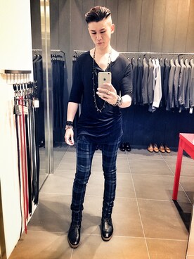 「COMME CA COLLECTION（コムサ・コレクション）のアイテム」を使った、Marco   Lauさん（メンズ・182cm）の夏コーディネート