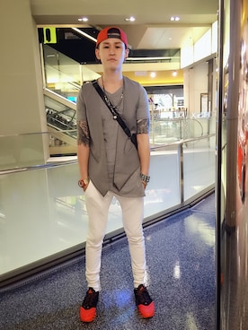 「COMME CA COLLECTION（コムサ・コレクション）のアイテム」を使った、Marco   Lauさん（メンズ・182cm）の夏コーディネート