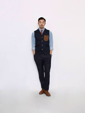 「패션」｜「アイテム（その他アウター）」を使った、kojiさん（メンズ・180cm）の秋コーディネート