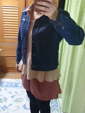 「Language（ランゲージ）のアイテム（パンツ）」を使った、Mamiさん（レディース・148cm）の冬コーディネート