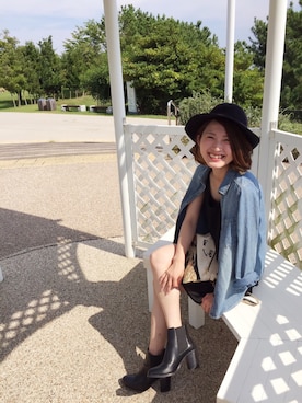 「LOWRYS FARM（ローリーズファーム）のアイテム（シャツ/ブラウス、ブルー系）」を使った、C O Oさん（レディース・152cm）の秋コーディネート