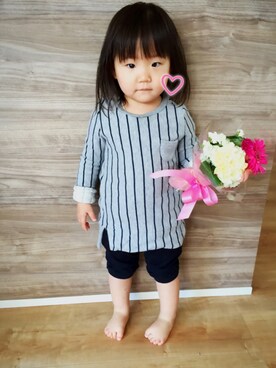 「ohana（オハナ）のアイテム」を使った、Reee( ´ ▽ ` )ﾉさん（キッズ・90cm）の春コーディネート