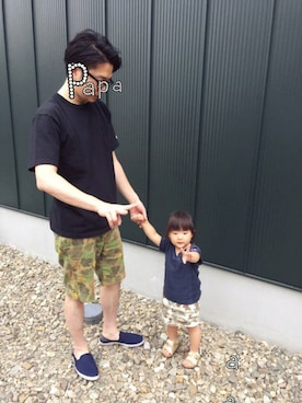 「URBAN RESEARCH（アーバンリサーチ）のアイテム（パンツ）」を使った、Reee( ´ ▽ ` )ﾉさん（キッズ・90cm）の夏コーディネート