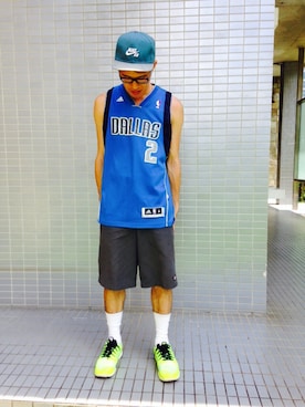 「アイテム（ジャージ）」を使った、Linkさん（メンズ・175cm）の夏コーディネート