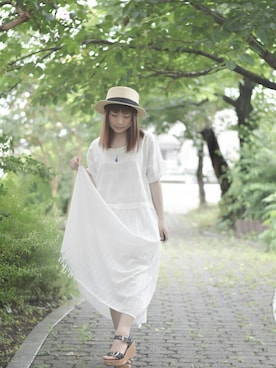 「CLOUDNINE（クラウドナイン）のアイテム（ワンピース/ドレス）」を使った、404号室のりほこ。さん（レディース・146cm）の夏コーディネート