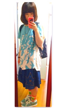 「PORTER（ポーター）のPORTER BRIDGE DAY PACK <B印 YOSHIDA SELECT>（バックパック/リュック）」を使った、ゆきさん（レディース・152cm）の春コーディネート