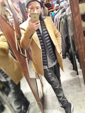 「pants」｜「アイテム（ダッフルコート）」を使った、雜衣舖時尚服飾精品さん（メンズ・168cm）の冬コーディネート