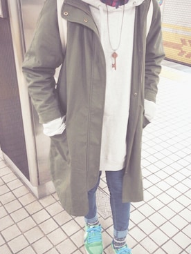 「w closet（ダブルクローゼット）のアイテム（ジャケット/アウター）」を使った、永眠さん（メンズ・165cm）の冬コーディネート