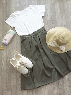 「I Eye's（アイアイズ）のアイテム」を使った、yukoさん（レディース・160cm）の夏コーディネート