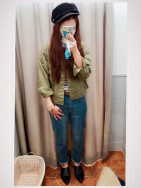 「FREE'S MART（フリーズマート）のアイテム（その他シューズ）」を使った、はきゅんさん（レディース・156cm）の秋コーディネート