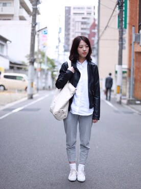 Yuuki Nishiharaさん（レディース・160cm）の冬コーディネート