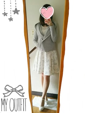 「ROYAL PARTY（ロイヤルパーティー）のアイテム（その他アウター）」を使った、さおりさん（レディース・164cm）の春コーディネート