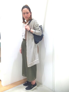 「ASZAKKA（アザッカ）のアイテム（バッグ）」を使った、よこやまさん（レディース・159cm）の春コーディネート