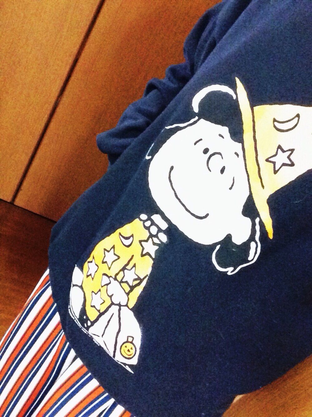 「WEAR HALLOWEEN 2014、ＳＮＯＯＰＹ　、スウェット」｜「ZARAのアイテム（その他パンツ、その他）」を使った、UUさん（レディース・158cm）の秋コーディネートの1枚目の写真