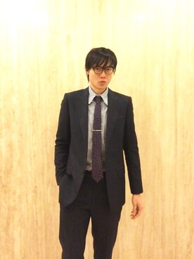 「Alexander Olch（アレクサンダーオルチ）のアイテム（フォーマルスーツ/小物）」を使った、LKさん（メンズ・178cm）の冬コーディネート