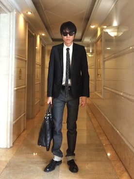 「アイテム（フォーマルスーツ/小物、シルバー系）」を使った、LKさん（メンズ・178cm）の夏コーディネート