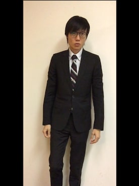 「アイテム（フォーマルスーツ/小物、シルバー系）」を使った、LKさん（メンズ・178cm）の夏コーディネート