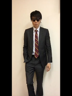 「N.HOOLYWOOD」｜「アイテム（セットアップ）」を使った、LKさん（メンズ・178cm）の秋コーディネート
