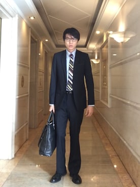 「N.HOOLYWOOD」｜「アイテム（セットアップ）」を使った、LKさん（メンズ・178cm）の秋コーディネート