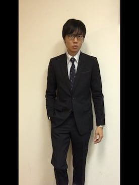 「N.HOOLYWOOD」｜「アイテム（セットアップ）」を使った、LKさん（メンズ・178cm）の春コーディネート