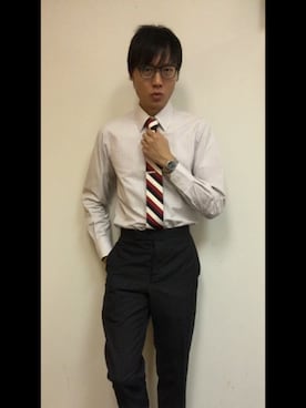 「アイテム（フォーマルスーツ/小物、シルバー系）」を使った、LKさん（メンズ・178cm）の夏コーディネート