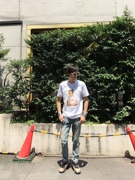 「N.HOOLYWOOD（N.ハリウッド）のアイテム（アクセサリー）」を使った、LKさん（メンズ・178cm）の夏コーディネート